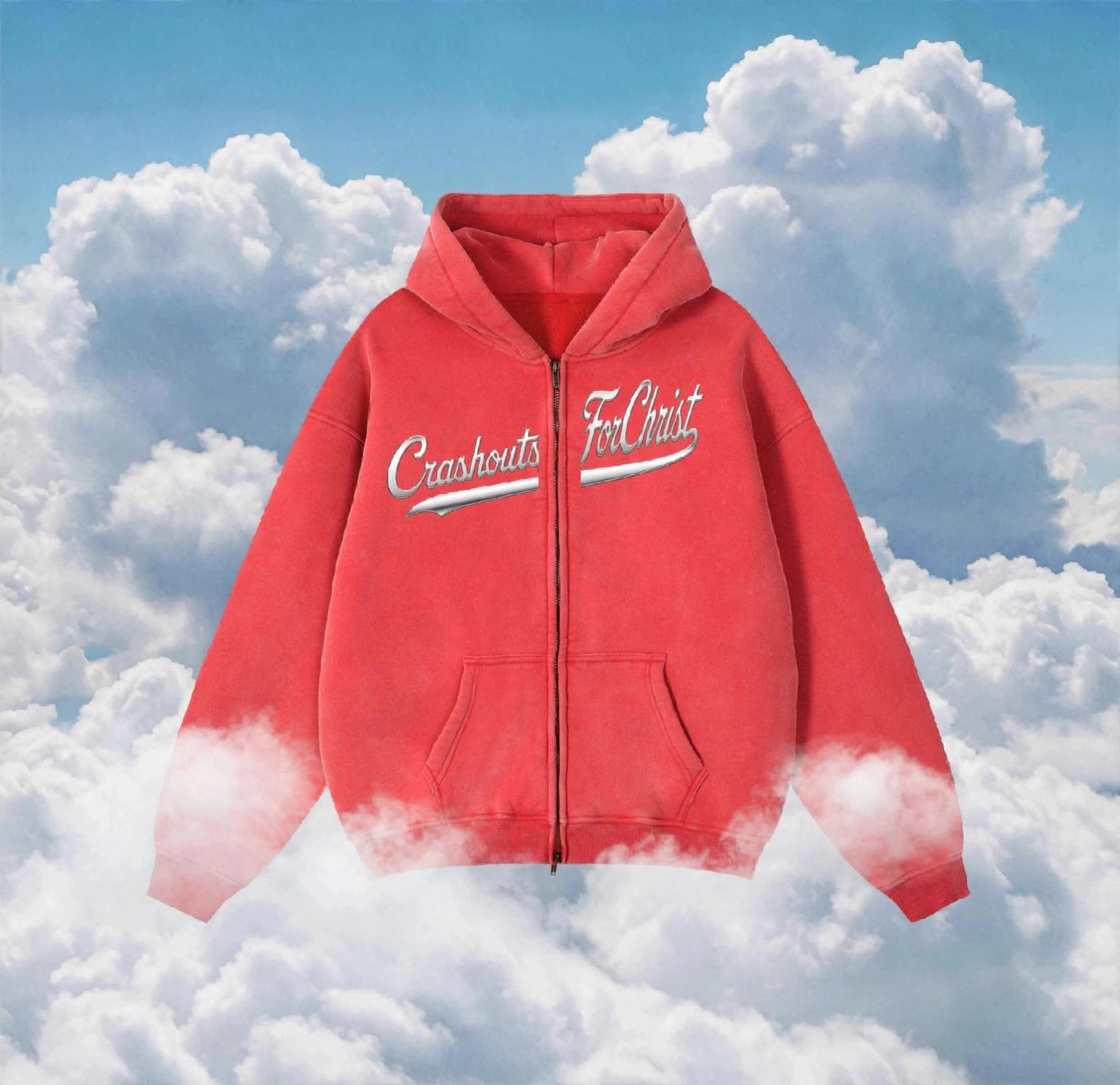 Zip-Through Boxy Fleece Hoodie
