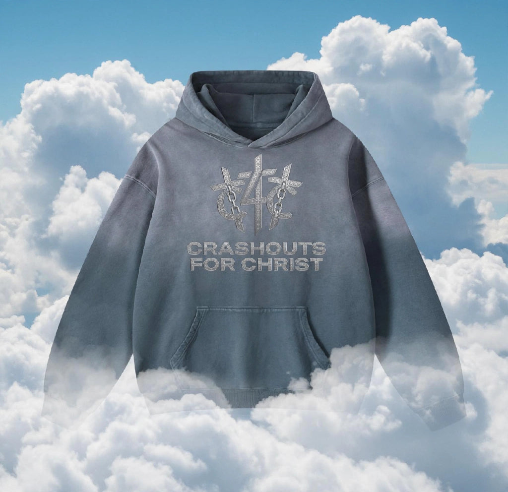 Heavyweight Sunfade Cross Hoodie