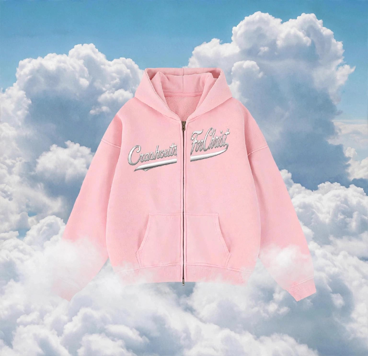 Zip-Through Boxy Fleece Hoodie