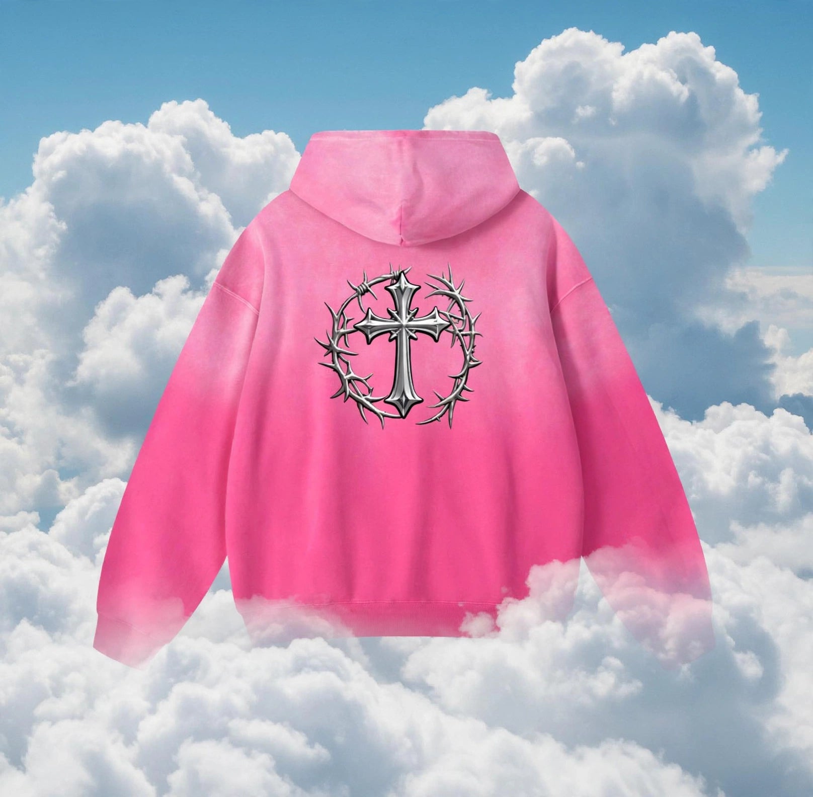 Heavyweight Sunfade Cross Hoodie