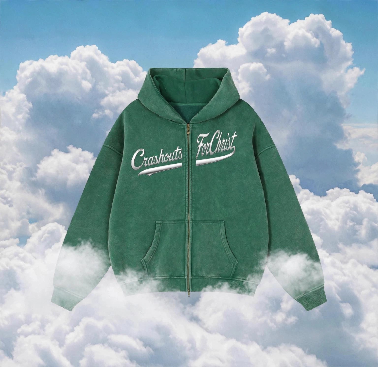 Zip-Through Boxy Fleece Hoodie