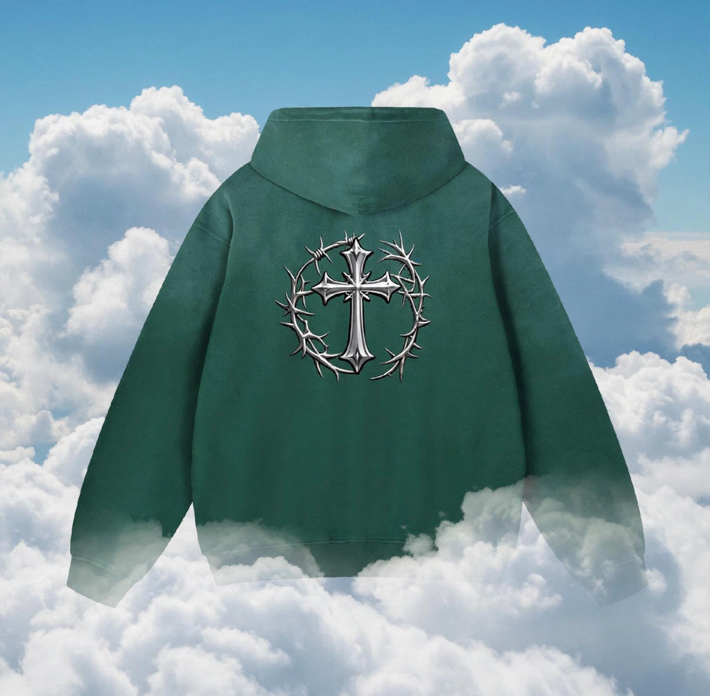 Heavyweight Sunfade Cross Hoodie