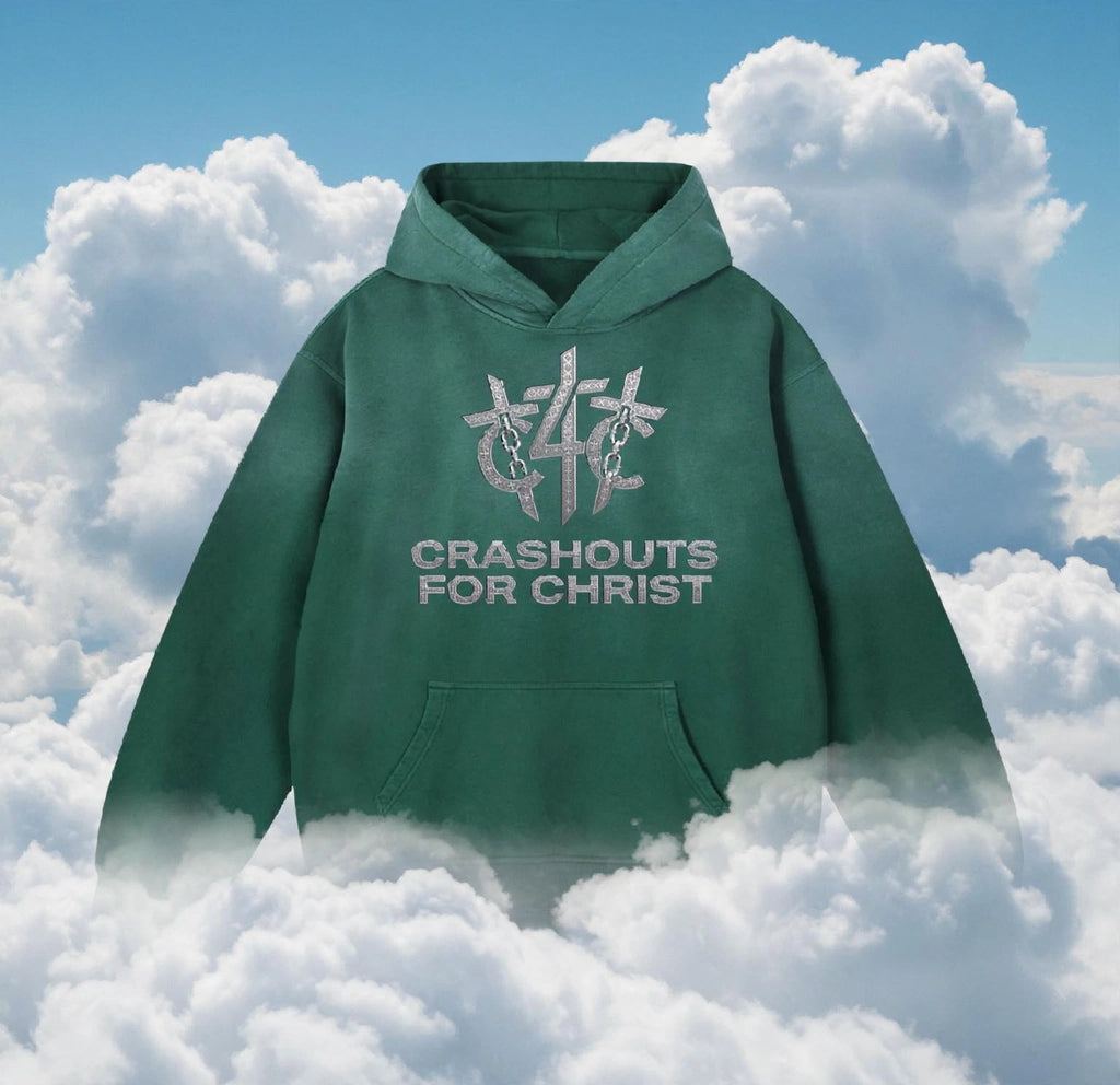 Heavyweight Sunfade Cross Hoodie