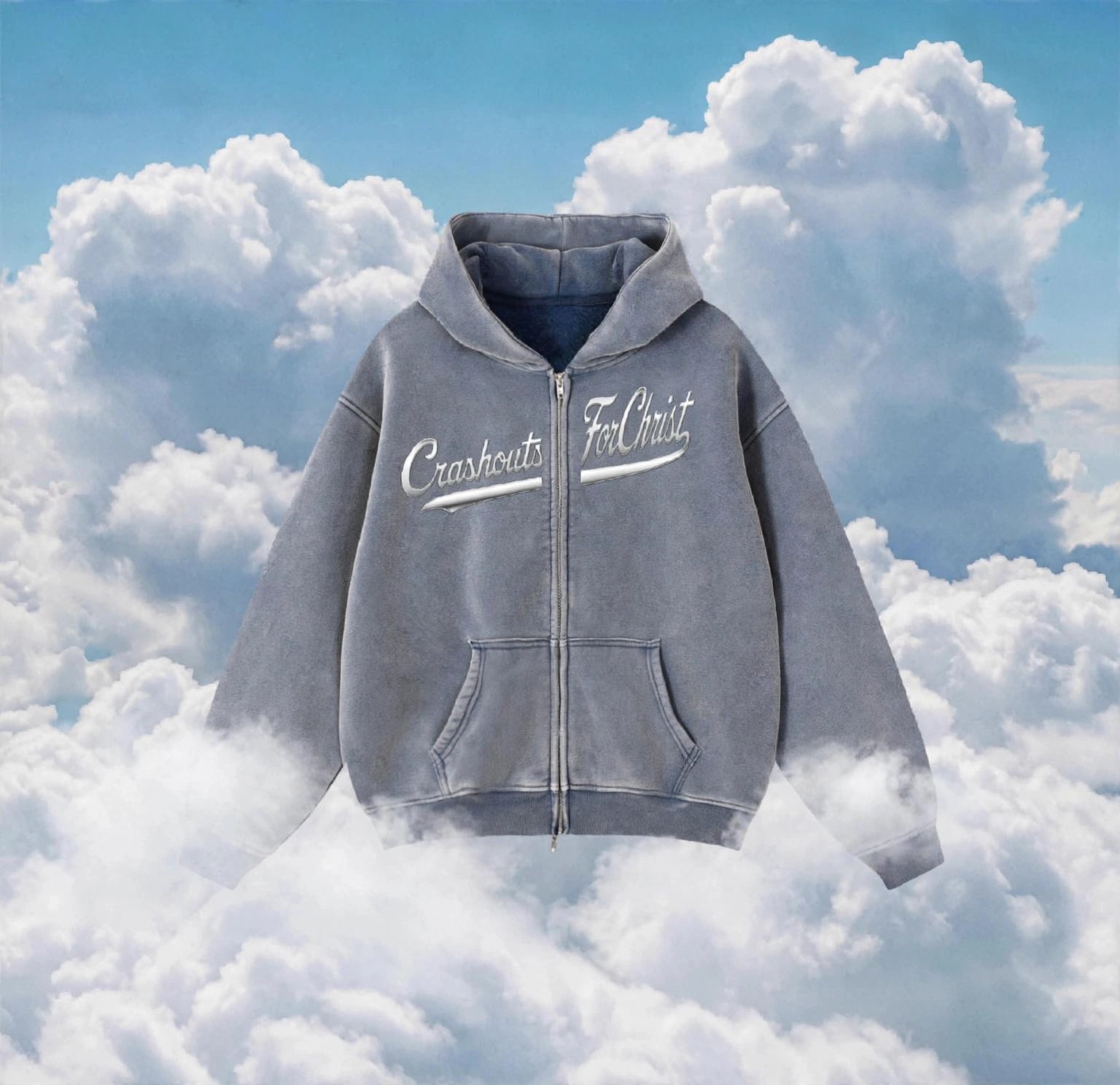 Zip-Through Boxy Fleece Hoodie